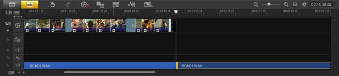 VideoStudio Pro X3:音声クリップを二つに分割