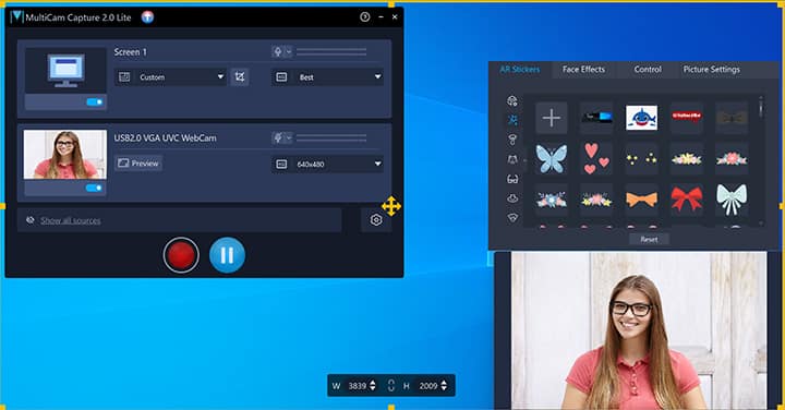 Live Screen Capture öffnen