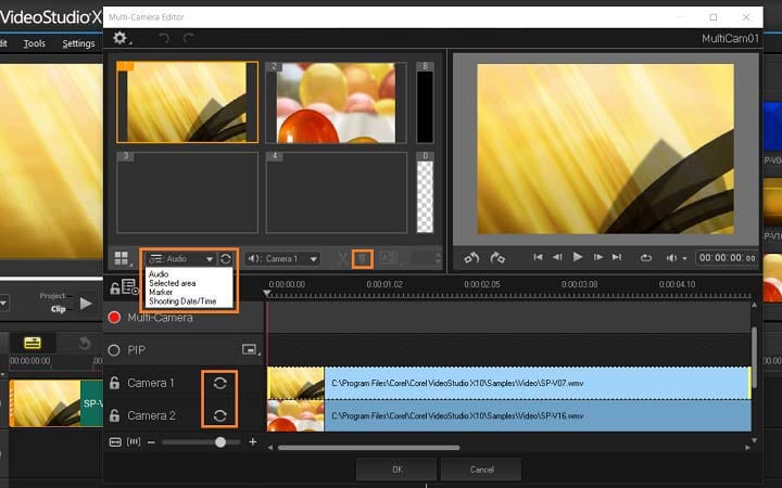 Synchronisieren der Clips