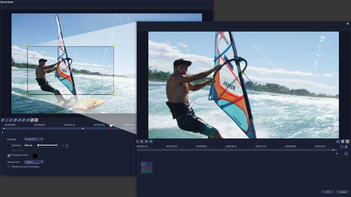 video player with zoom and pan