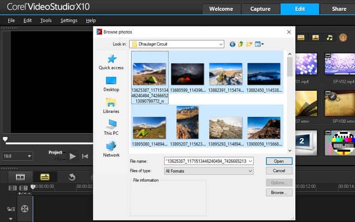 Add your series of photos